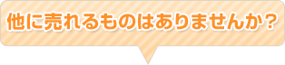 他に売れるものはありませんか？